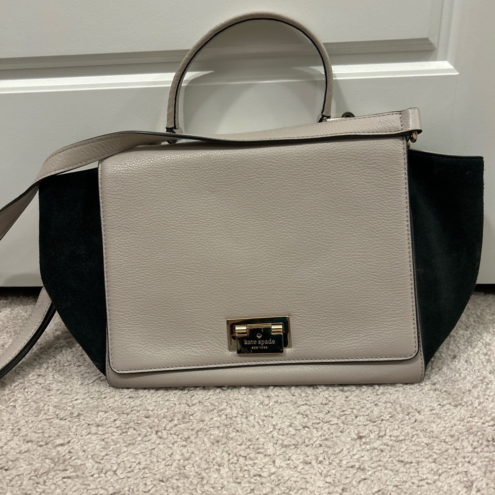 Kate Spade Gray and Black Crossbody Bag with Chic Design